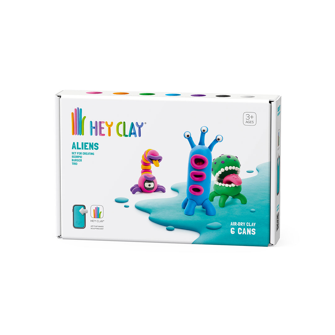 Hey Clay Aliens DIY - Kids Air-Dry Sculpting Craft Kit