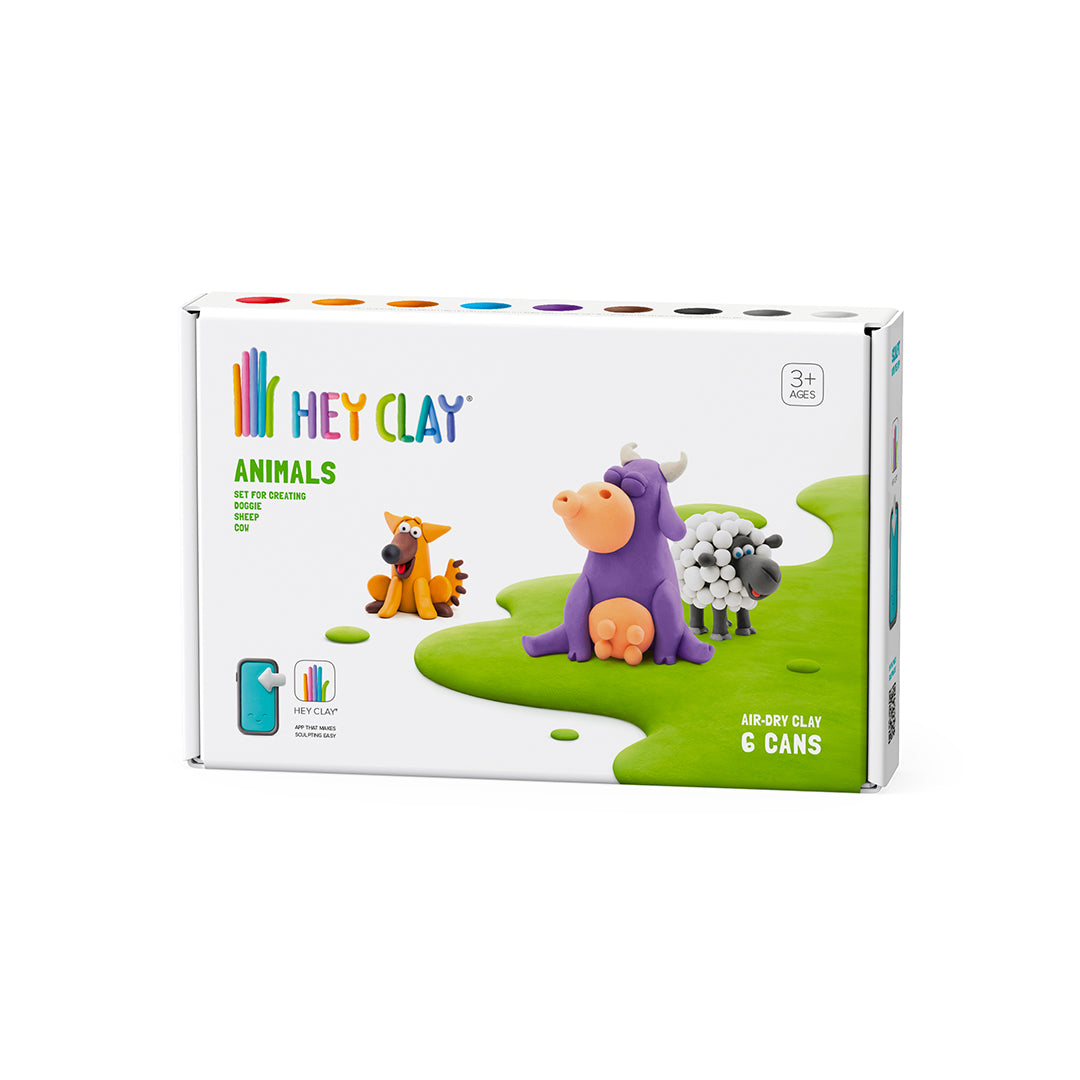 Hey Clay Animals DIY - Educational Air-Dry Clay Craft Kit