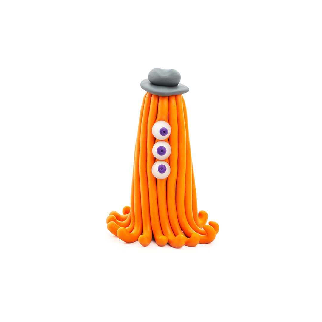 Non-toxic air-dry clay beast figures for physical development.
