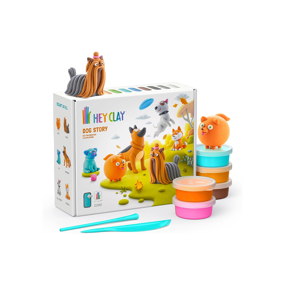 Hey Clay Dog Story Modelling Kit for educational toys UAE.
