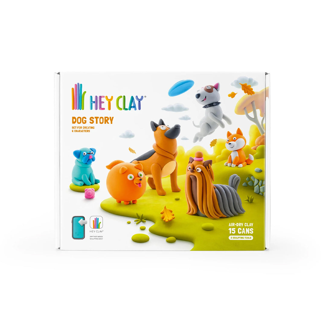 Hey Clay Dog Story - Kids Air-Dry Sculpting Clay Kit