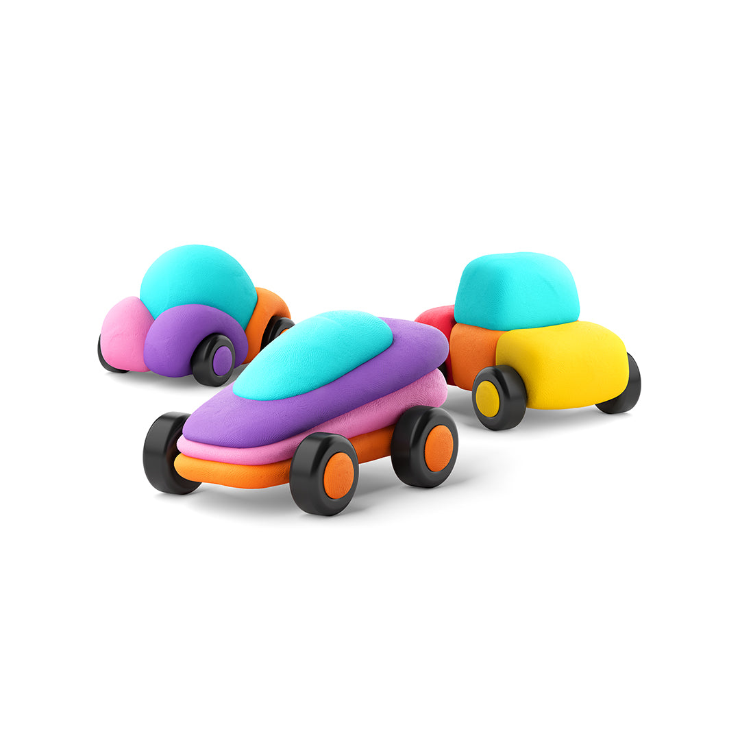 Hey Clay Happy Cars - Interactive Air-Dry Clay Vehicle Set