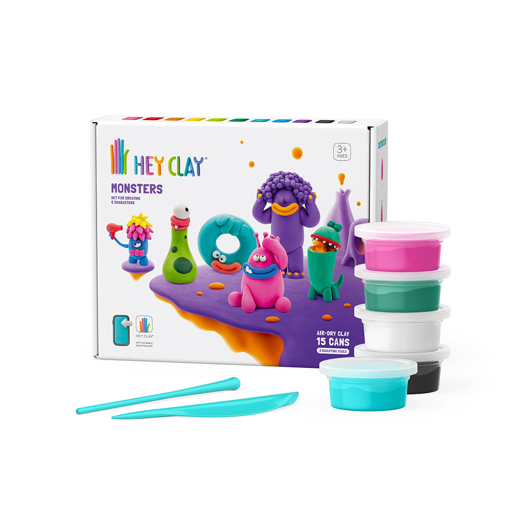 Hey Clay Monsters - Educational Air-Dry Clay Craft Kit