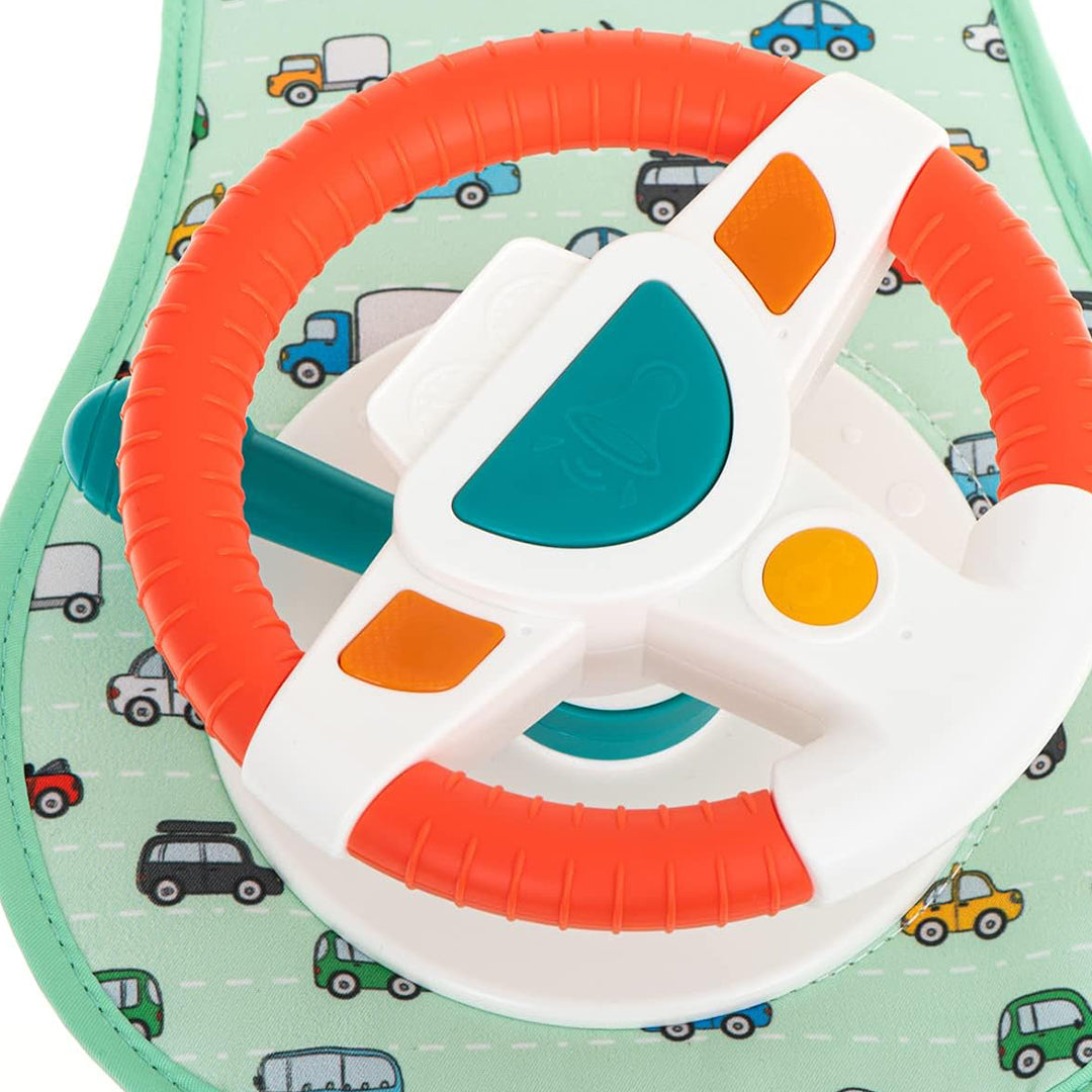 Huanger Interactive Car Steering Wheel - Baby Toy with Sounds & Mirror - Toyspry