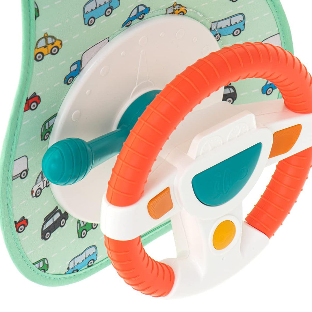 Huanger Interactive Car Steering Wheel - Baby Toy with Sounds & Mirror - Toyspry