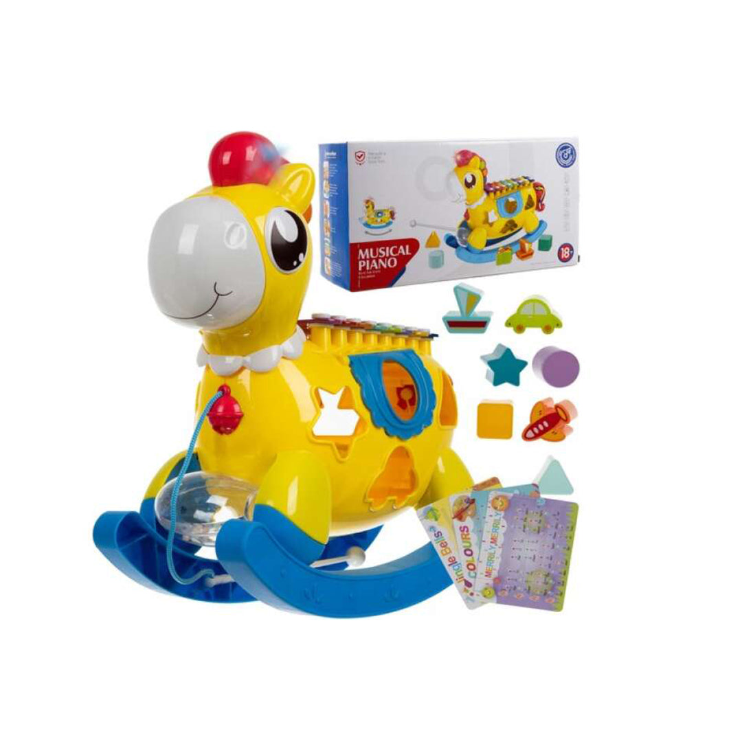 Huanger Musical Horse Rocker with stacking blocks