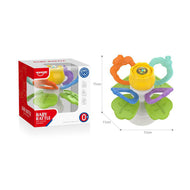 Huanger Soft Sensory Baby Ball Rattle: BPA Free Teether  Hand Rotate Flower Toy
