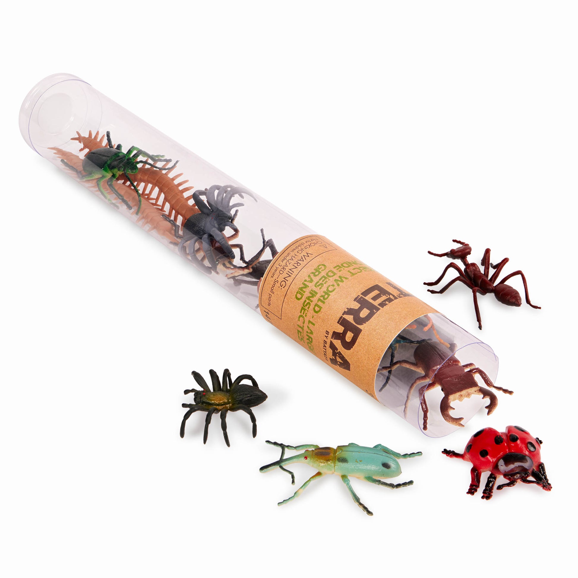 Terra Miniature Insects in a Tube - 14 Piece Insect Toy Set for Kids
