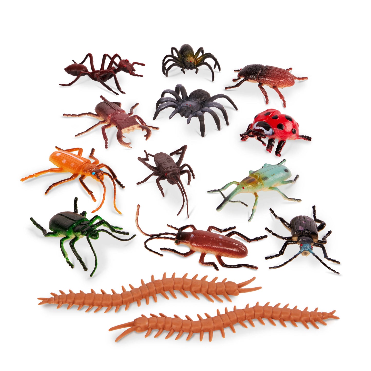 Close-up of the various insects in the Terra Miniature Insects set