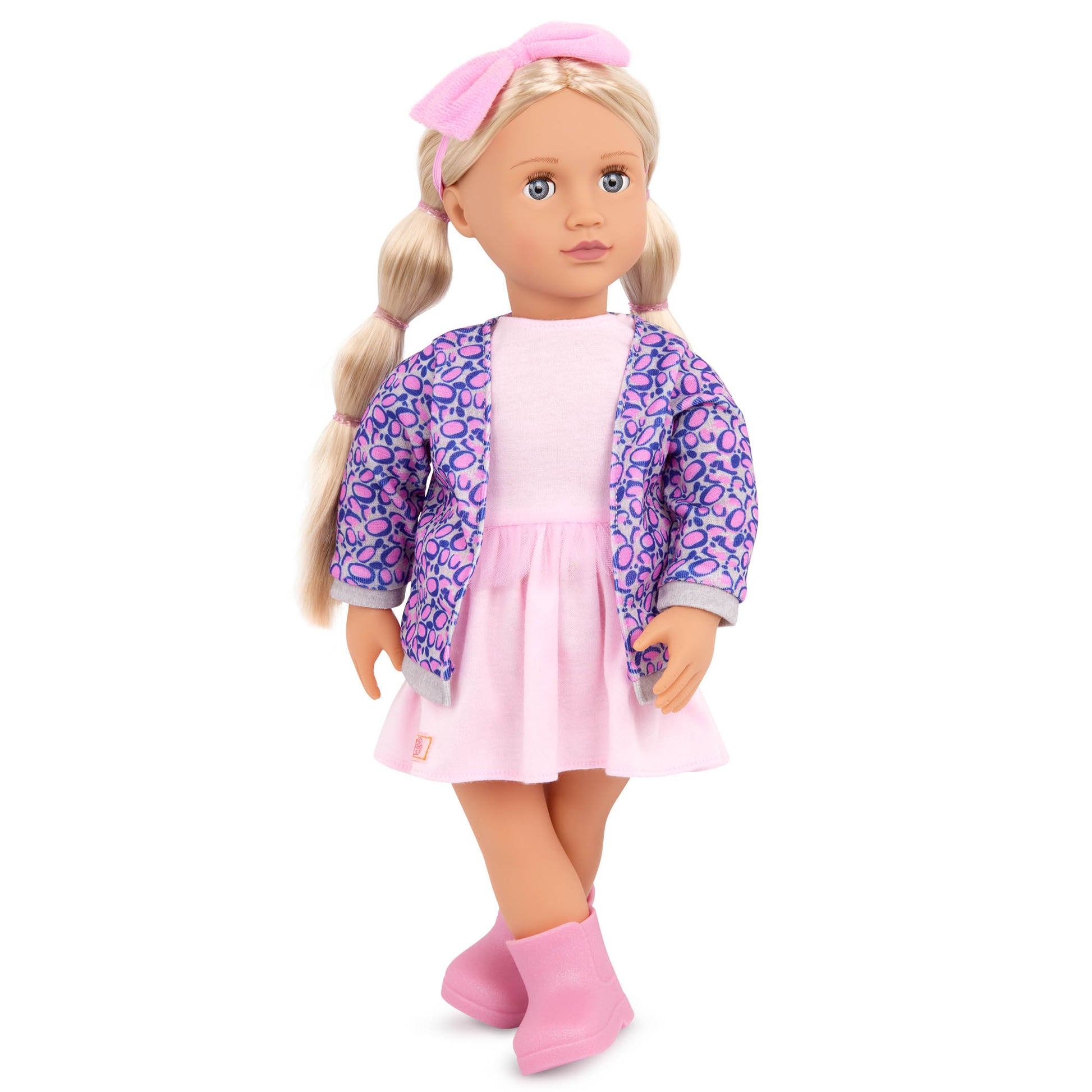 Our Generation Joana Doll - 18-inch Fashion Doll with Leopard Print Cardigan