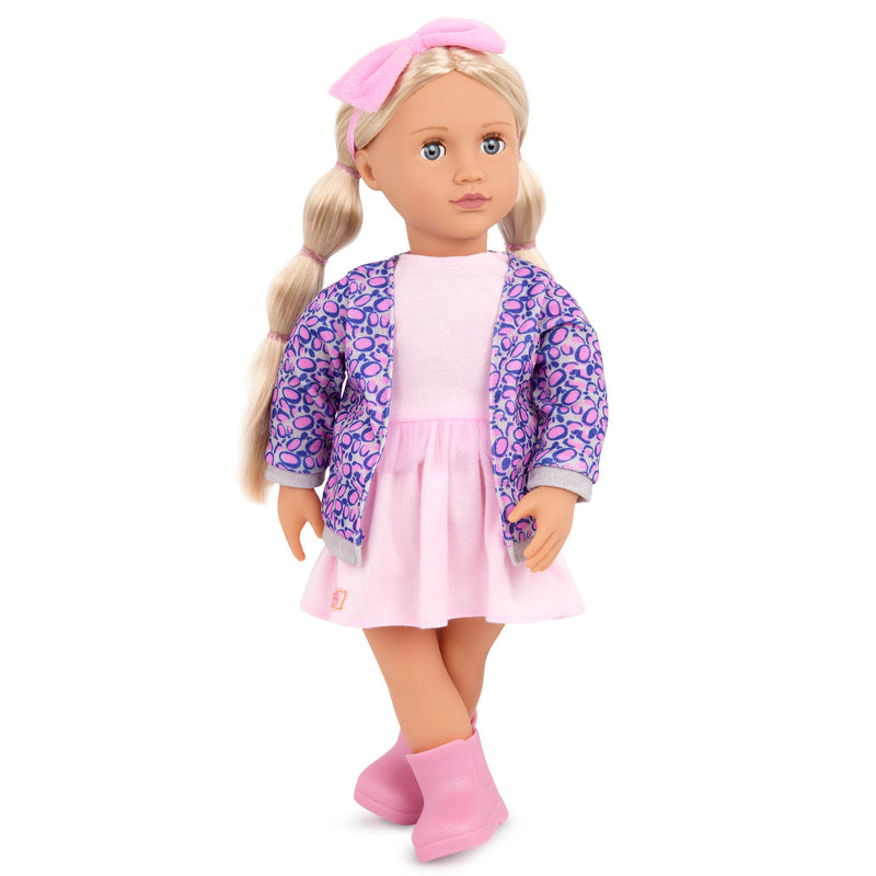 Our Generation Joana - 18-inch Fashion Doll with Leopard Print Cardigan