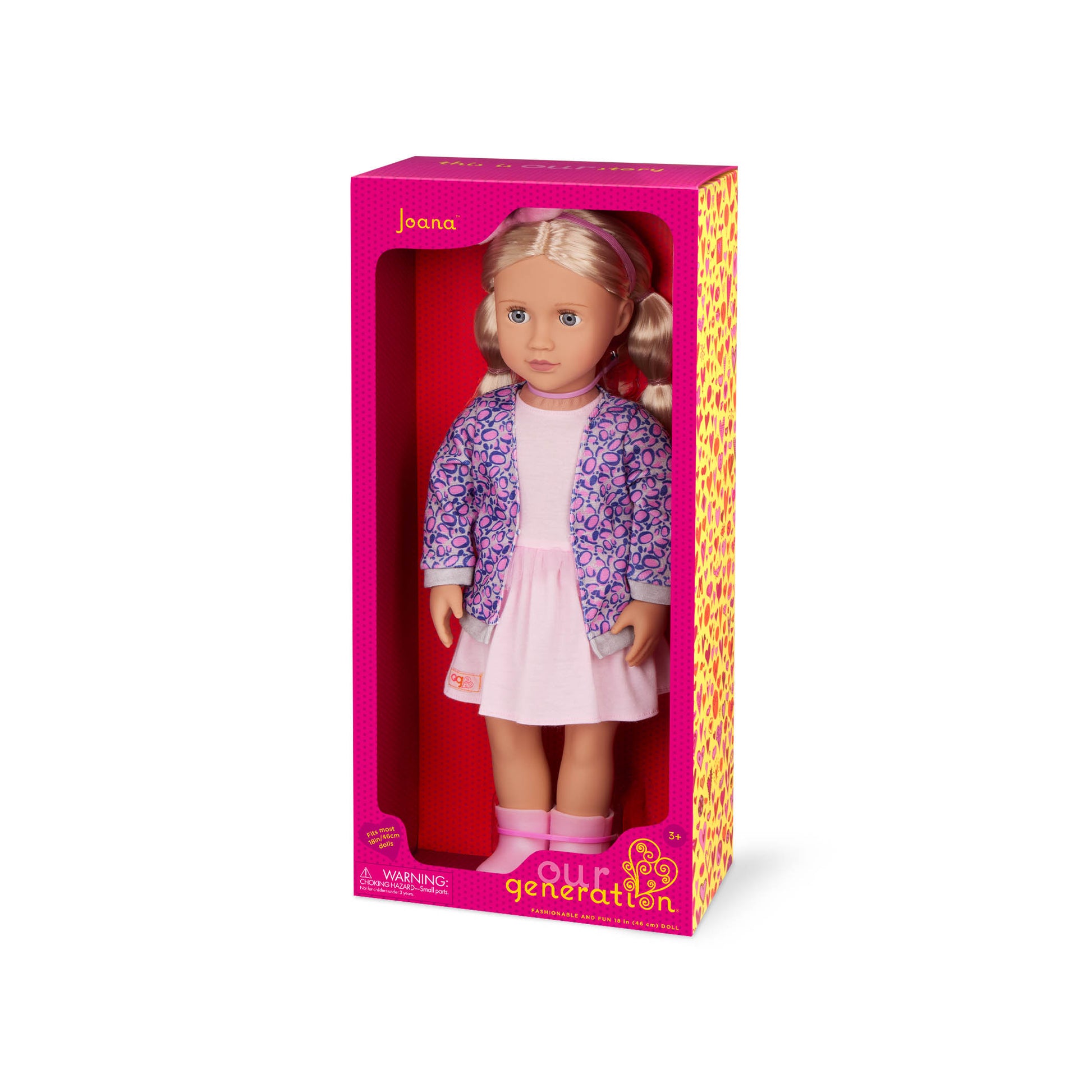 Our Generation Joana Doll - 18-inch Fashion Doll with Leopard Print Cardigan