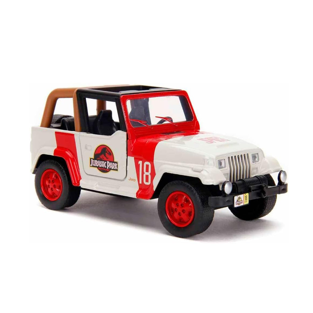 Jada Toys Unisex Jurassic World 1:32 Jeep Wrangler Diecast Car Toy.