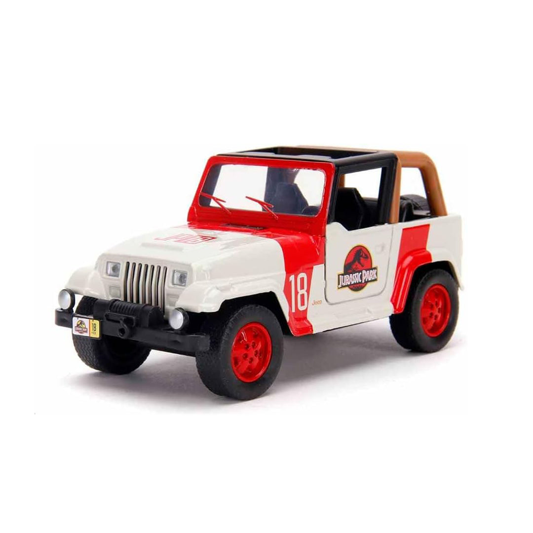1:32 scale diecast replica of the Jurassic World Jeep Wrangler.