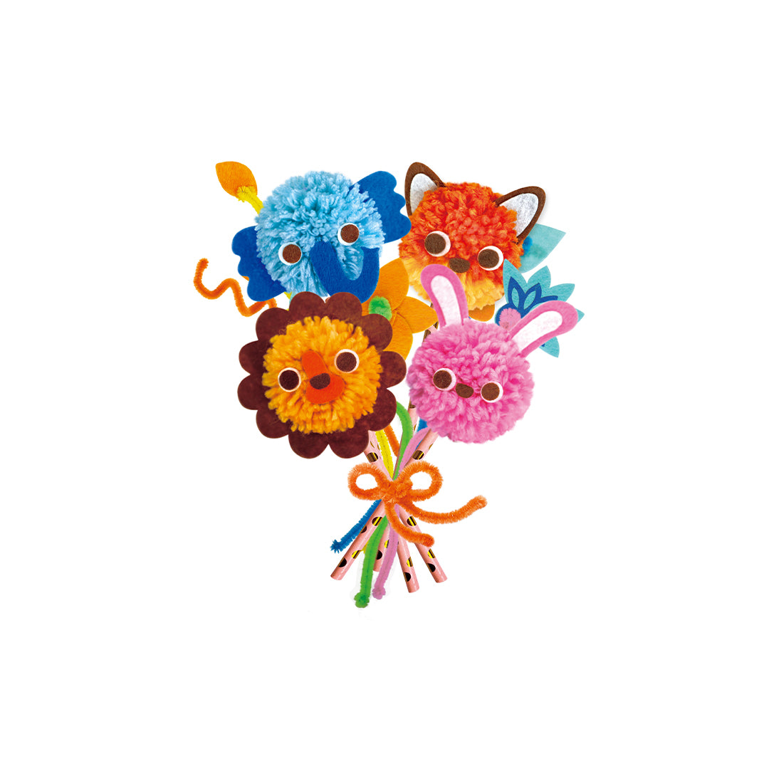 Educational toys for kids featuring yarn and felt stickers for open-ended play.
