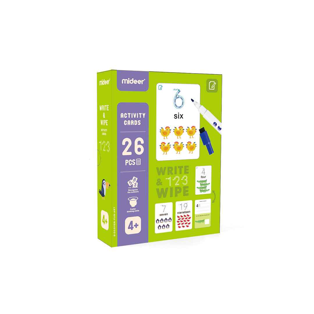 Mideer Write & Wipe Cards 123