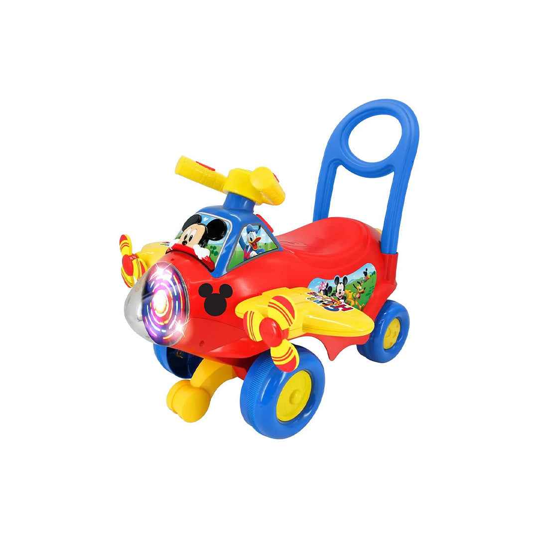 Kiddieland Mickey Mouse Spinning Lights Activity Plane - Ride-On Toy