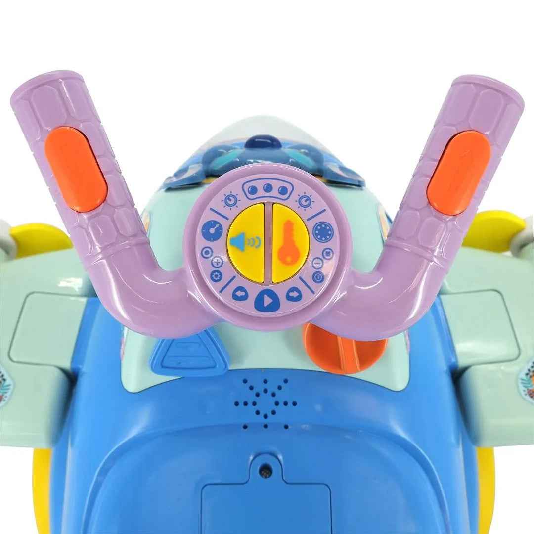 Kiddieland Spinning Lights Activity Plane - Ride-On Toy - Toyspry