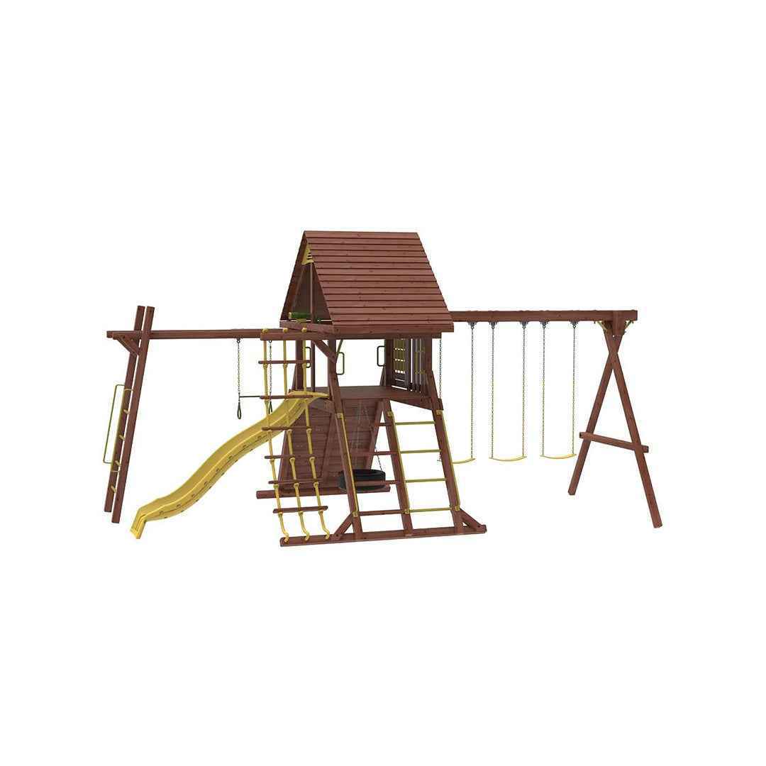 Kiddoro Discovery Den - Premium Kids Garden Swing & Slide Playset - Toyspry