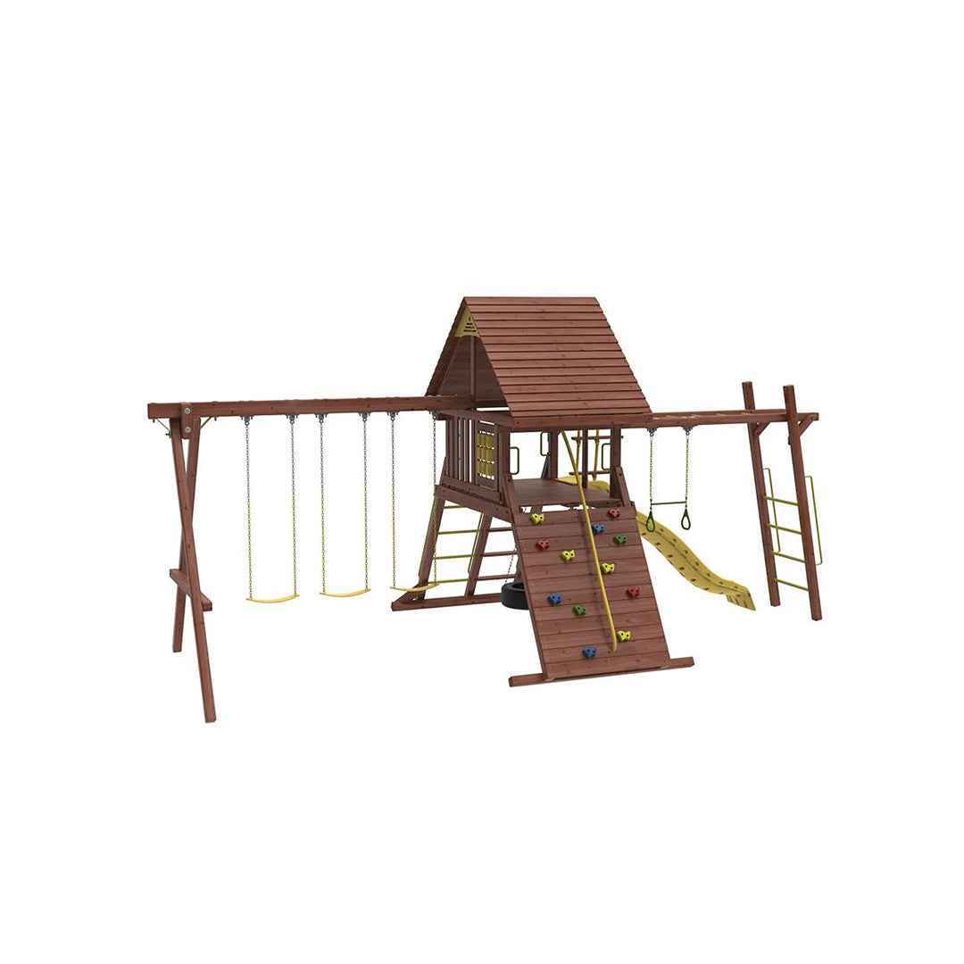 Kiddoro Discovery Den - Premium Kids Garden Swing & Slide Playset - Toyspry