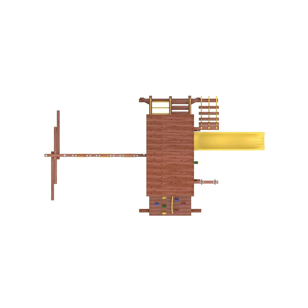 مجموعة أرجوحة كيدورو ديسكفري دين | ملعب خشبي خارجي مع أرجوحة إطار سيارة