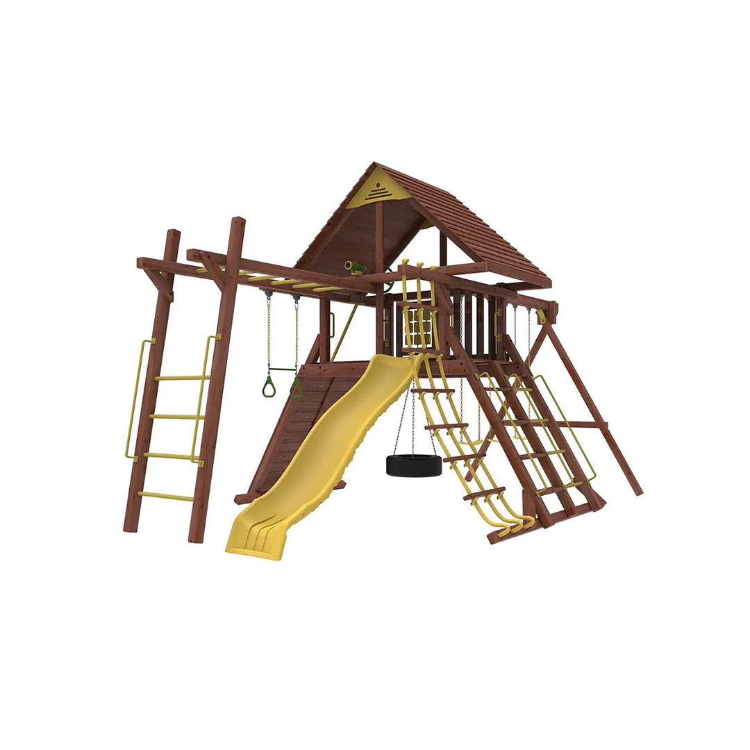 Kiddoro Discovery Den - Premium Kids Garden Swing & Slide Playset