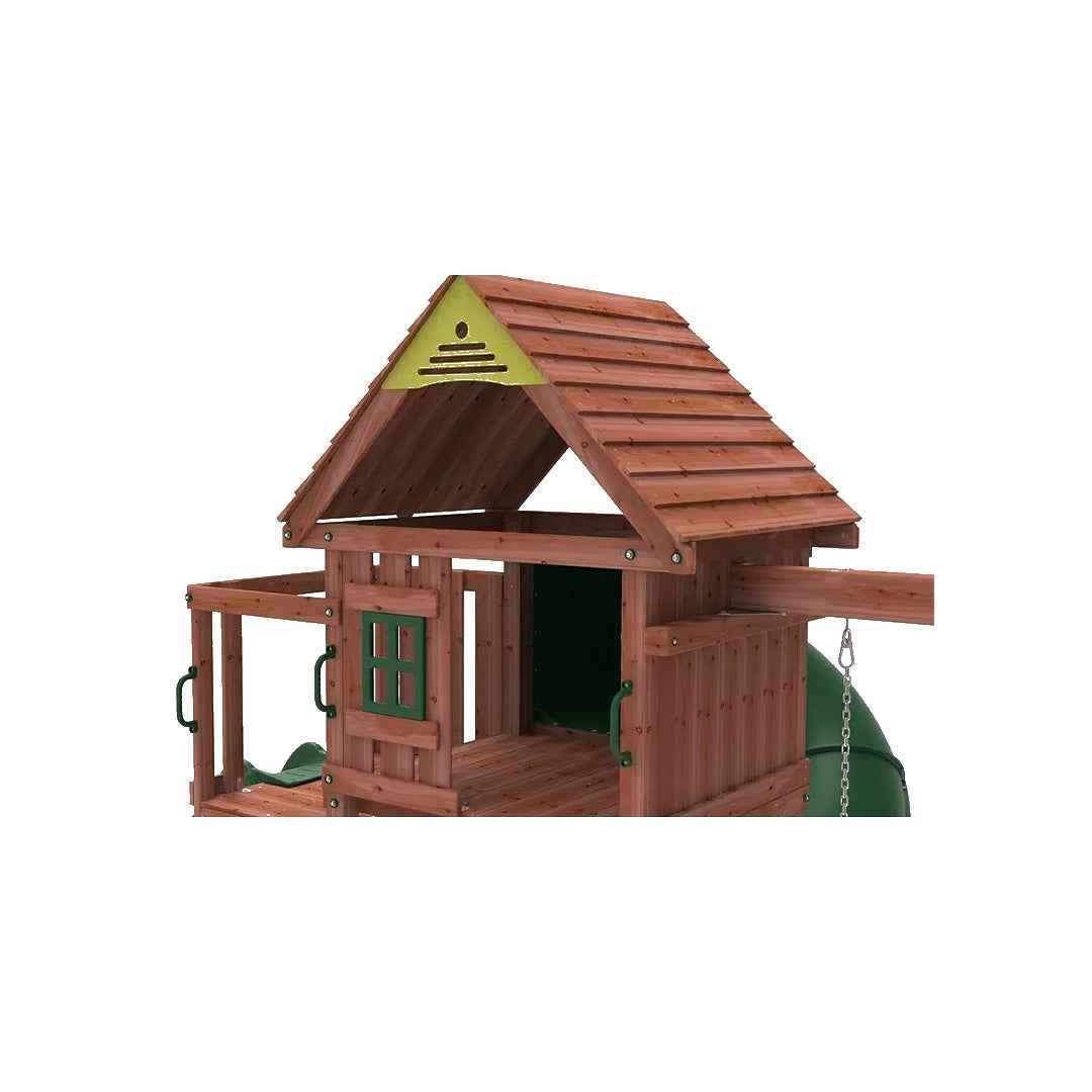 Kiddoro Little Heroes - Swing Set with Dual & Enclosed Tube Slides