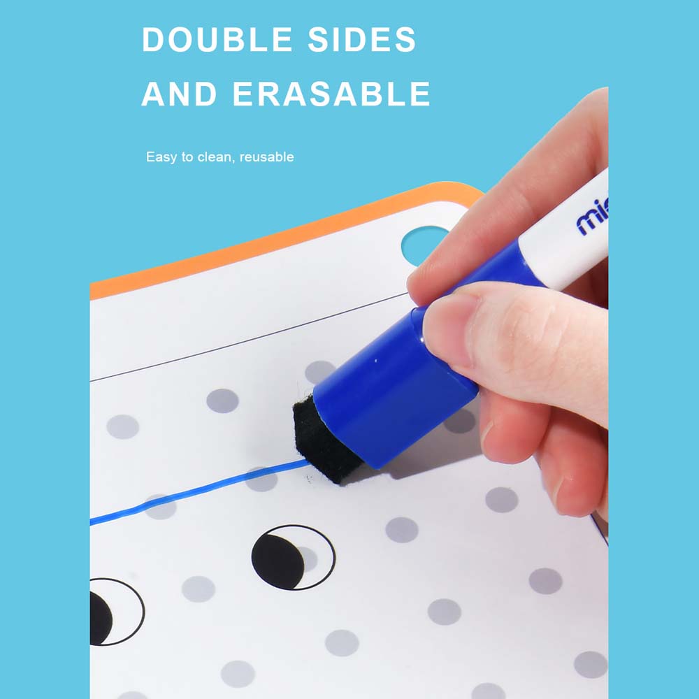 Mideer Connect the Dots Wipe Clean Workbook maze exercises for kids toys UAE.
