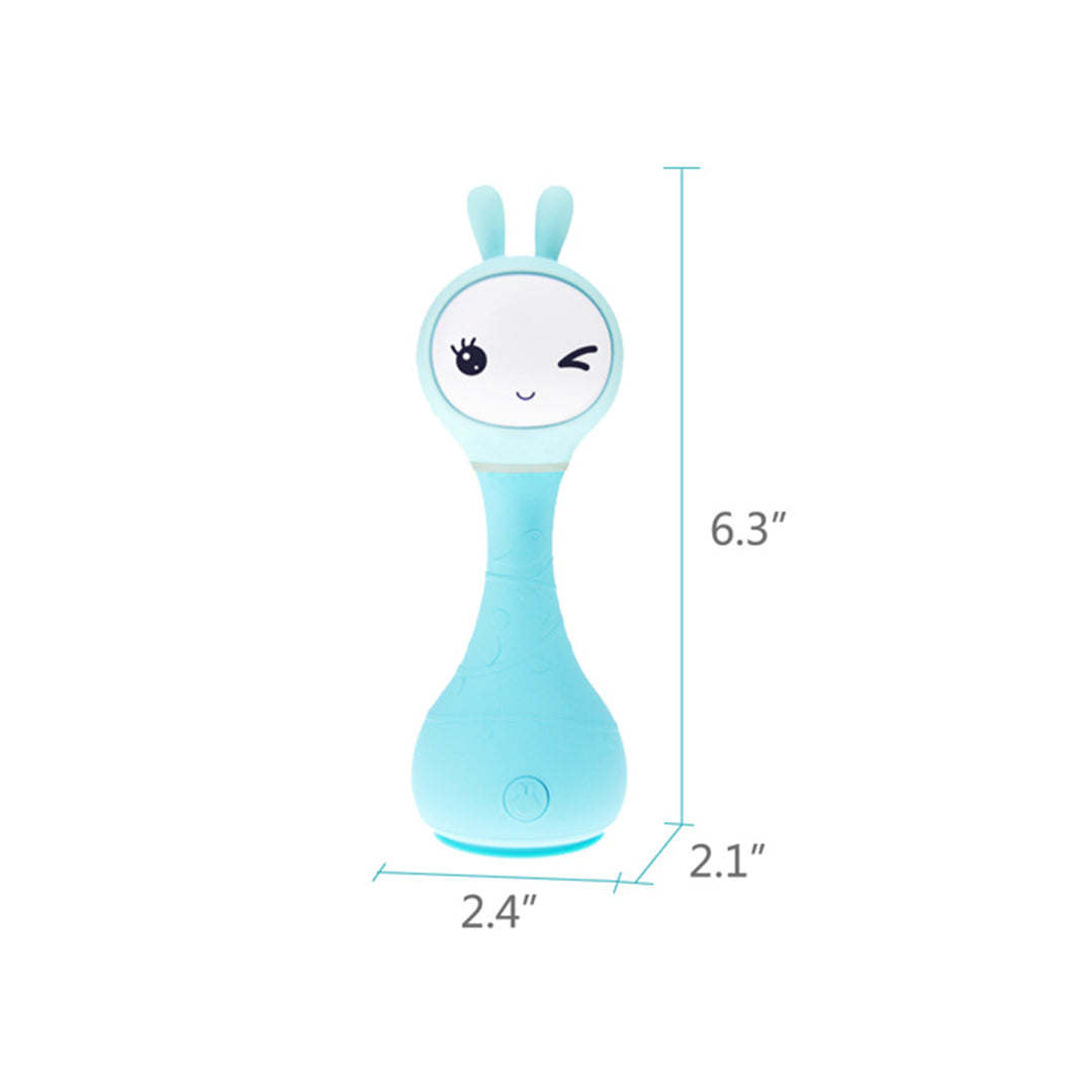 Alilo Smarty Blue rattle for screen-free play and early color learning.