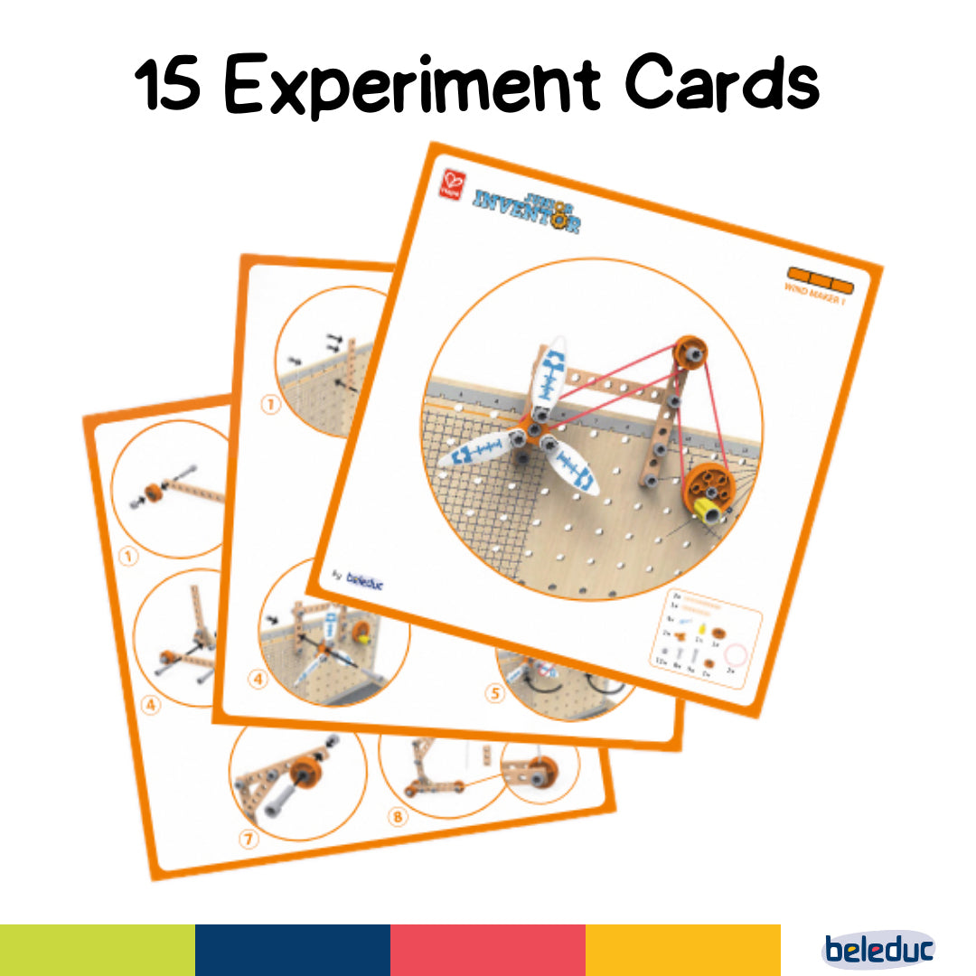 Natural wooden engineering pegboard workspace for children and open-ended play.