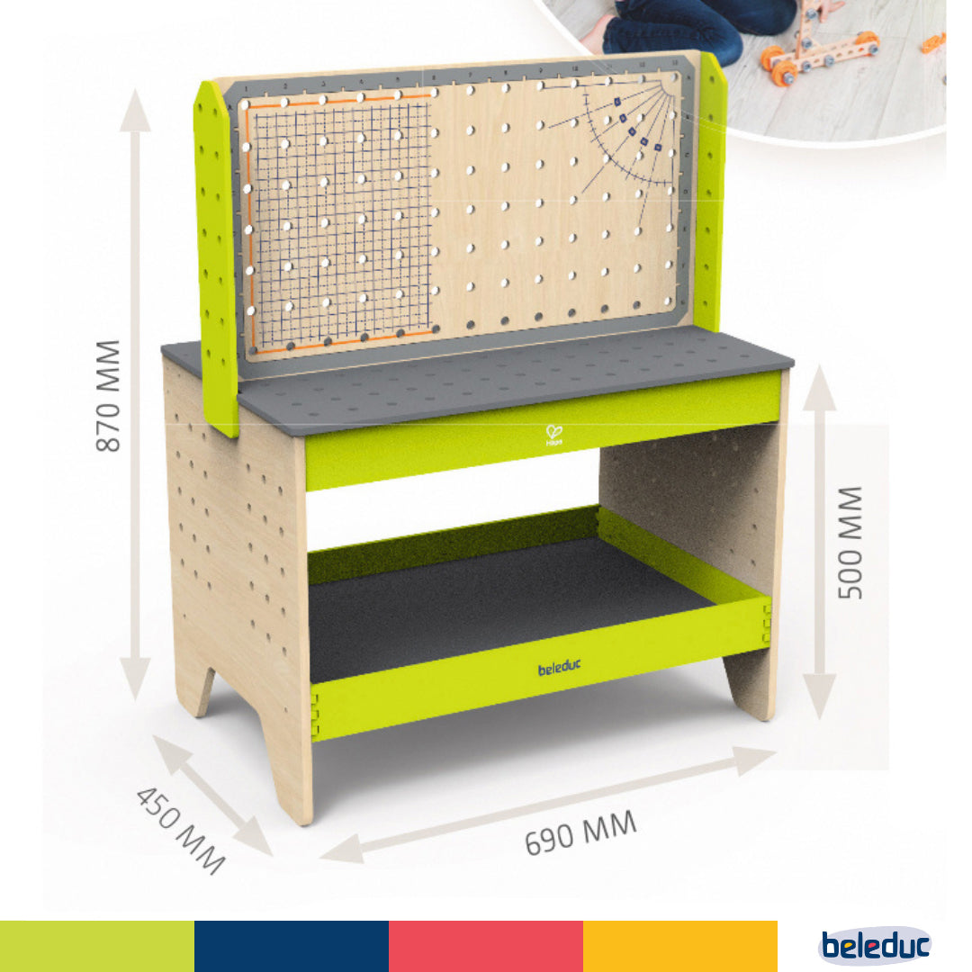 Montessori physics mechanics experiment board for screen-free play and engineering.
