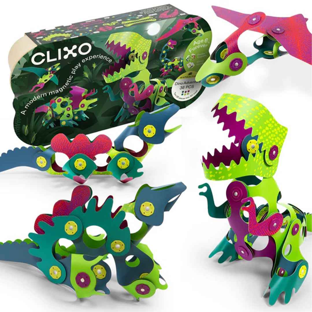 Clixo Dino Adventure Pack 36-Piece Magnetic Building Set (Copy)