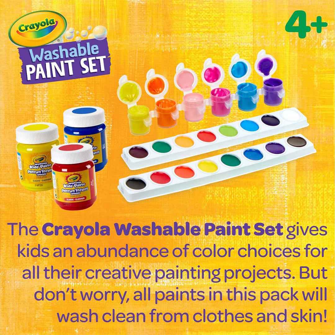Crayola Washable Brush & Sponge Paint Set | 50+ Piece Art Kit