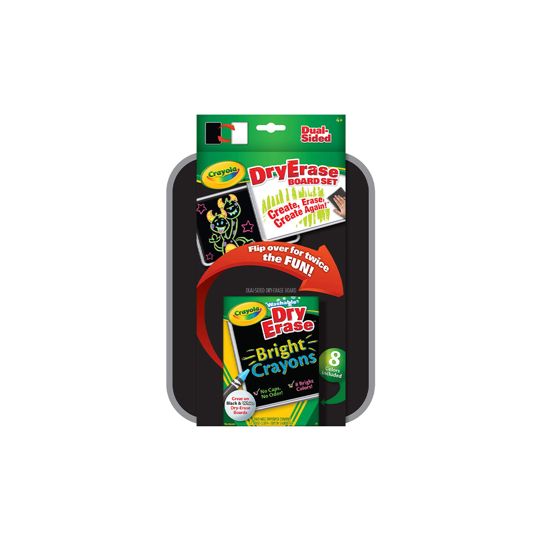 Crayola Dry Erase Dual-Sided Board Set with Neon Crayons