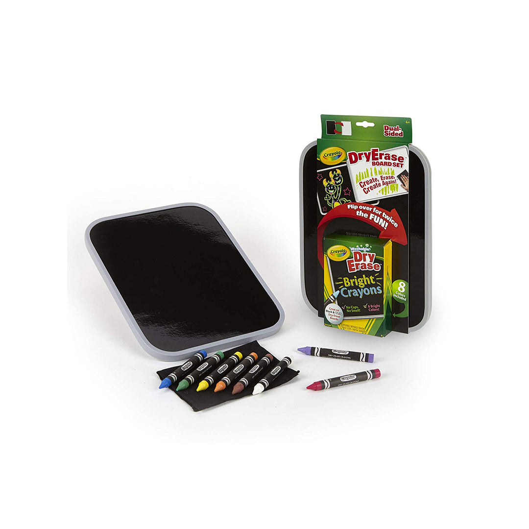 Crayola Dry Erase Dual-Sided Board Set with Neon Crayons