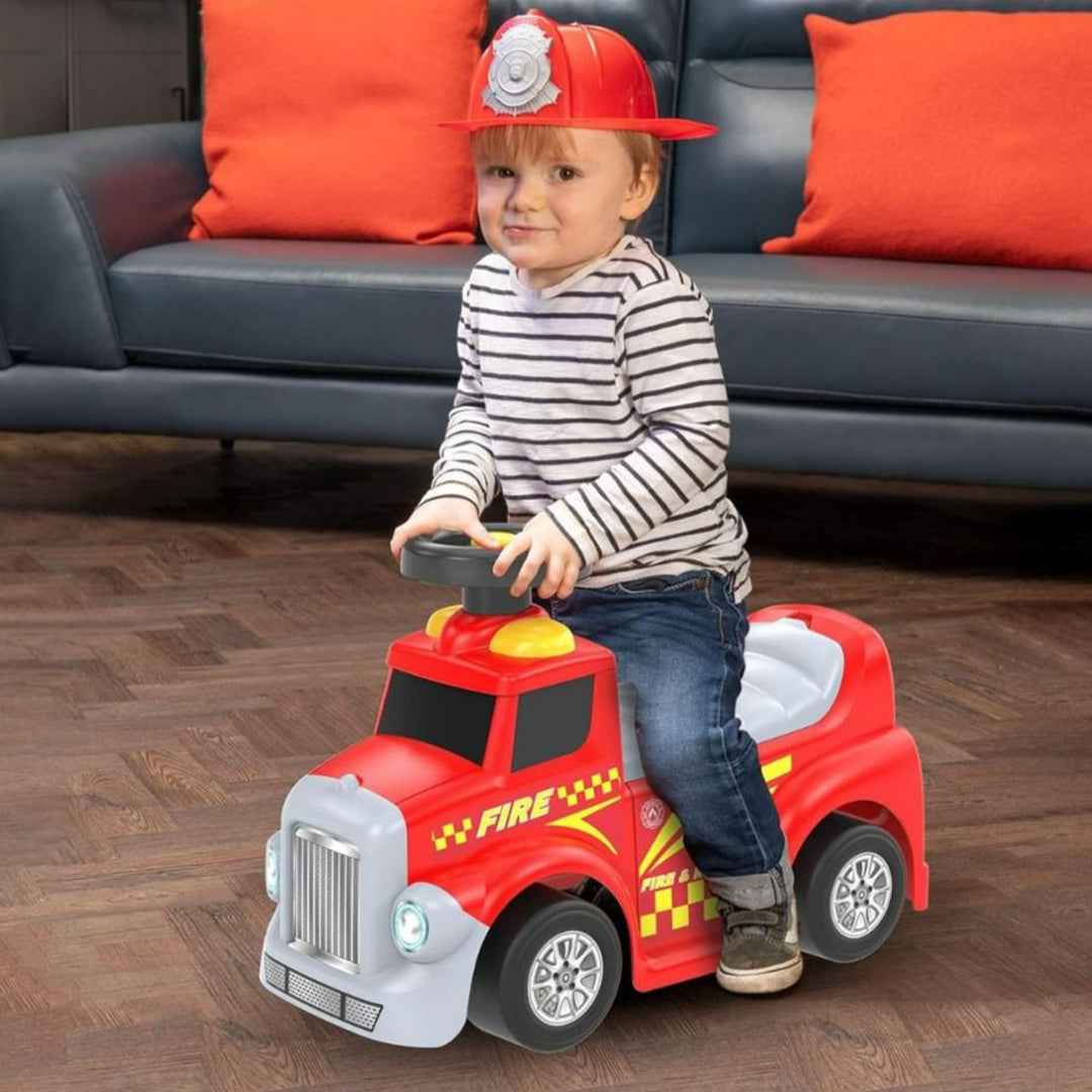 D-Power My First Foot-to-Floor Ride-On Fire Engine - Toyspry