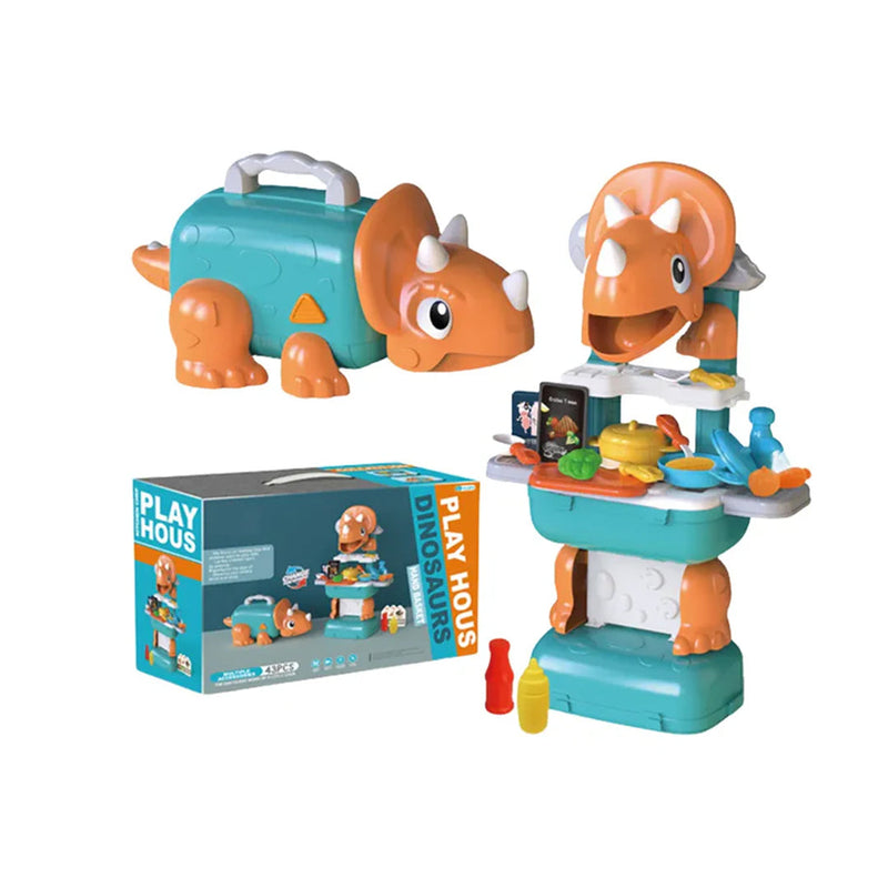 Dinosaur Kitchen Playset - 46-Piece Set with Accessories