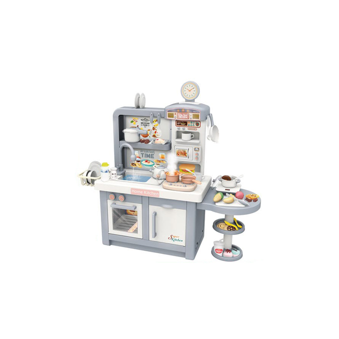 48-Piece Dream Kids Kitchen Set with Spray, Lights & Sound - Toyspry