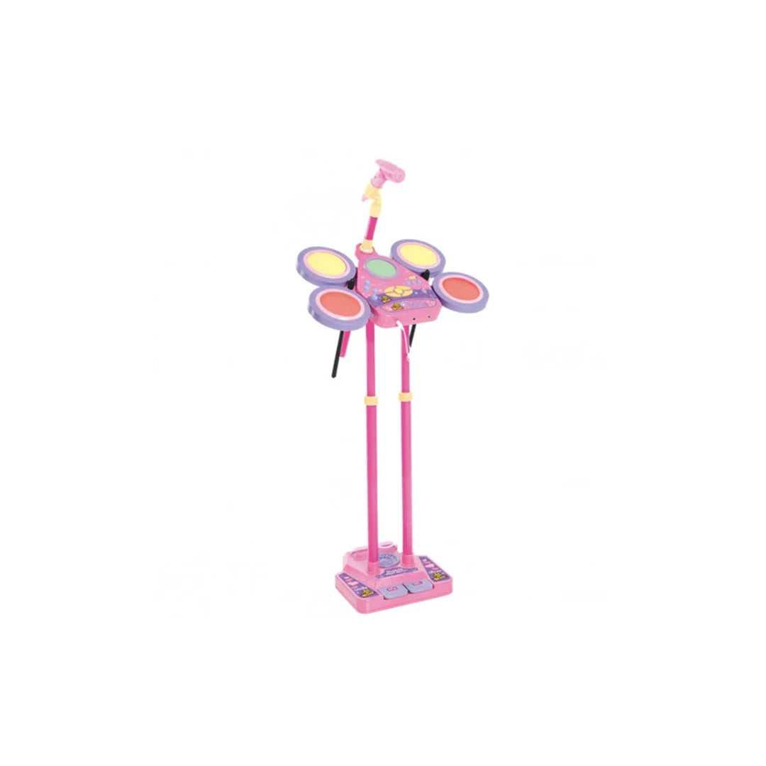 Kids Drum Set with Microphone & Stand - Toyspry