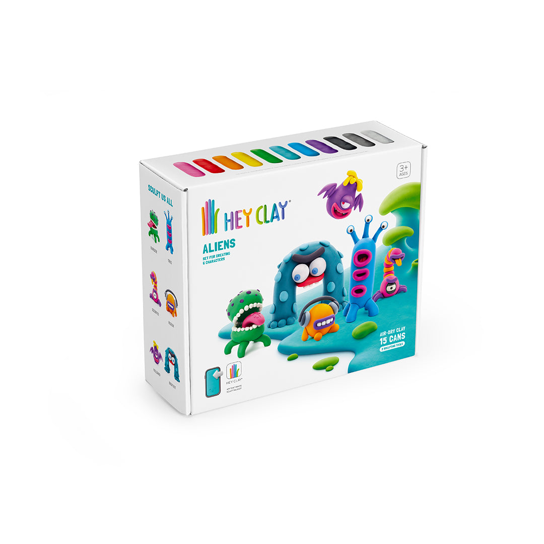 Hey Clay Aliens - Interactive Air-Dry Modeling Clay Set