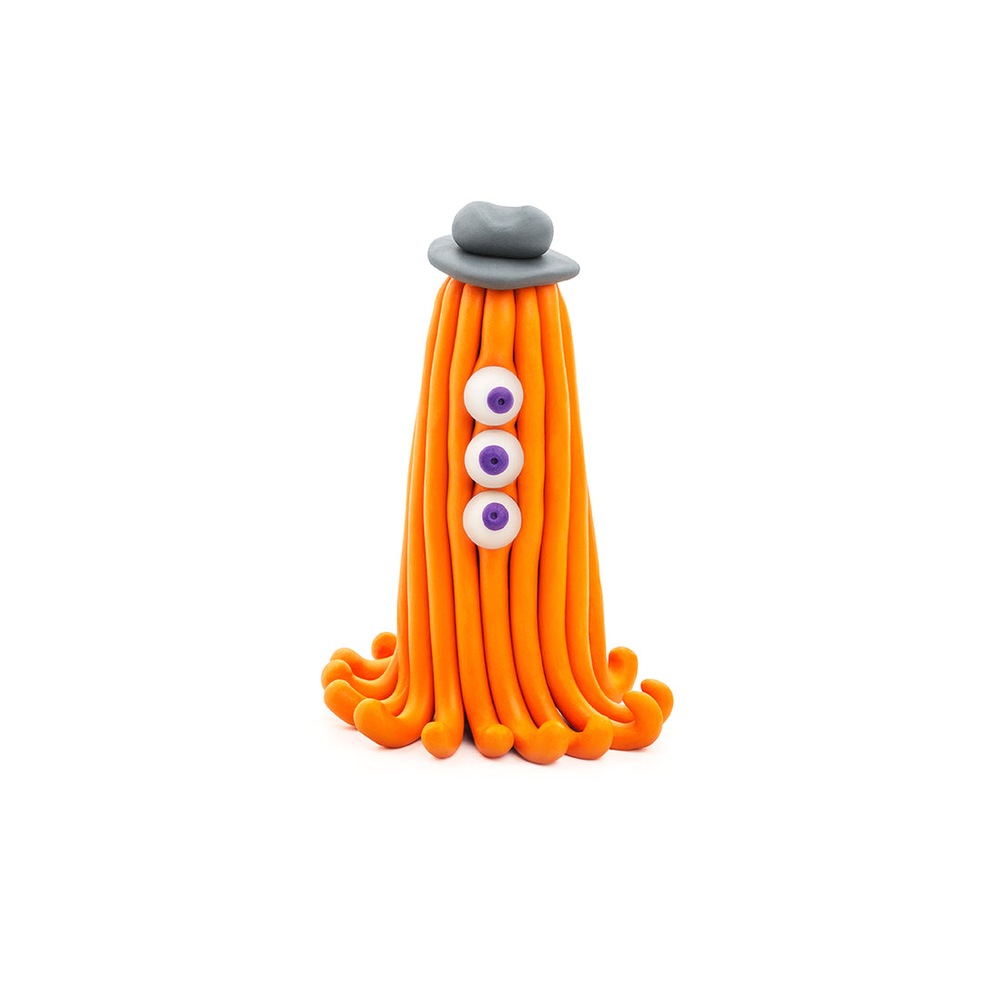 Non-toxic air-dry clay beast figures for physical development.
