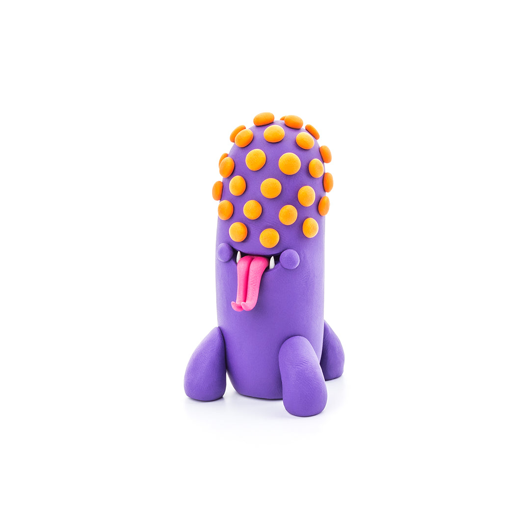 Non-toxic air-dry clay beast figures for physical development.


