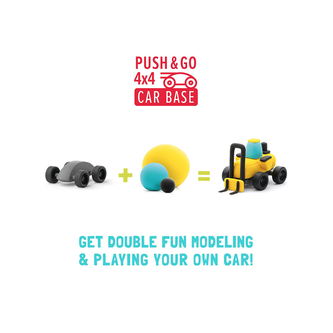 Hey Clay Construction Vehicles - Kids Air-Dry Clay Craft Kit - Toyspry