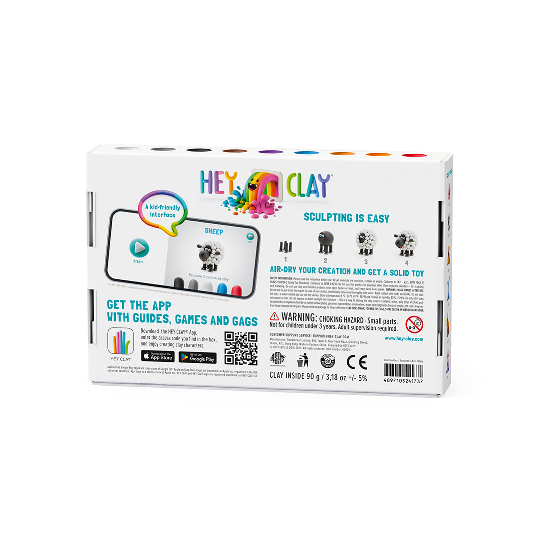 Hey Clay Animals DIY - Educational Air-Dry Clay Craft Kit