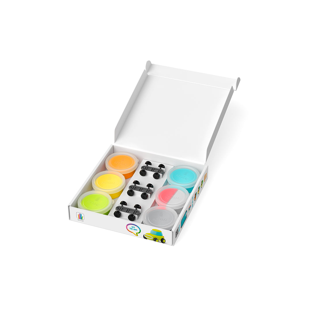 Hey Clay Eco Cars - Kids Air-Dry Modeling Clay Kit