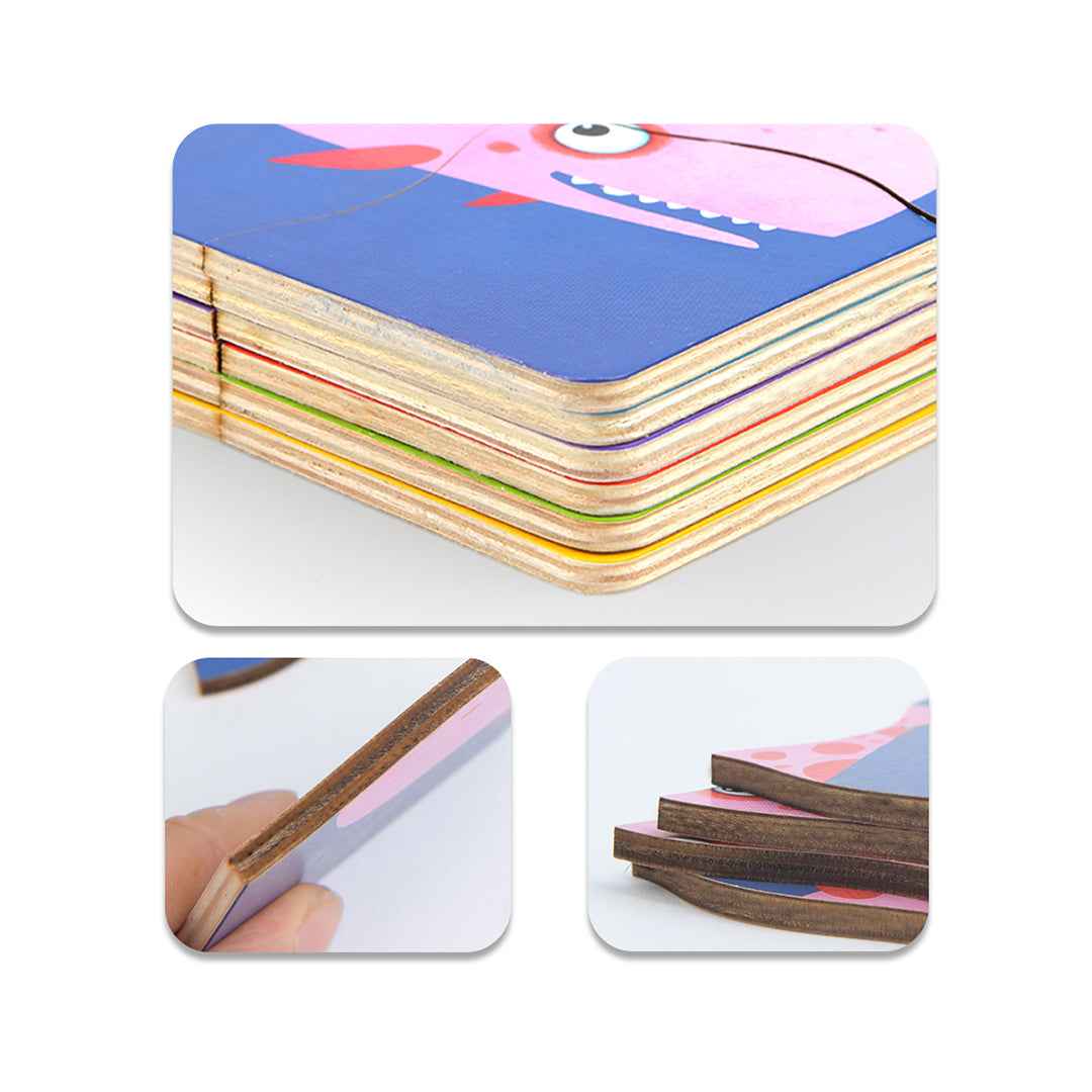 Mideer 6 Busy Traffic Wooden Puzzles - 4 PCS