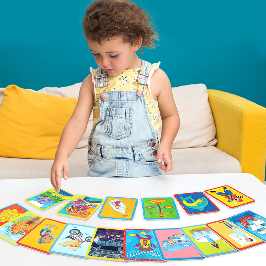 Mideer Build-a-Story Cards Ocean Adventure wordless literacy game for premium kids toys UAE.
