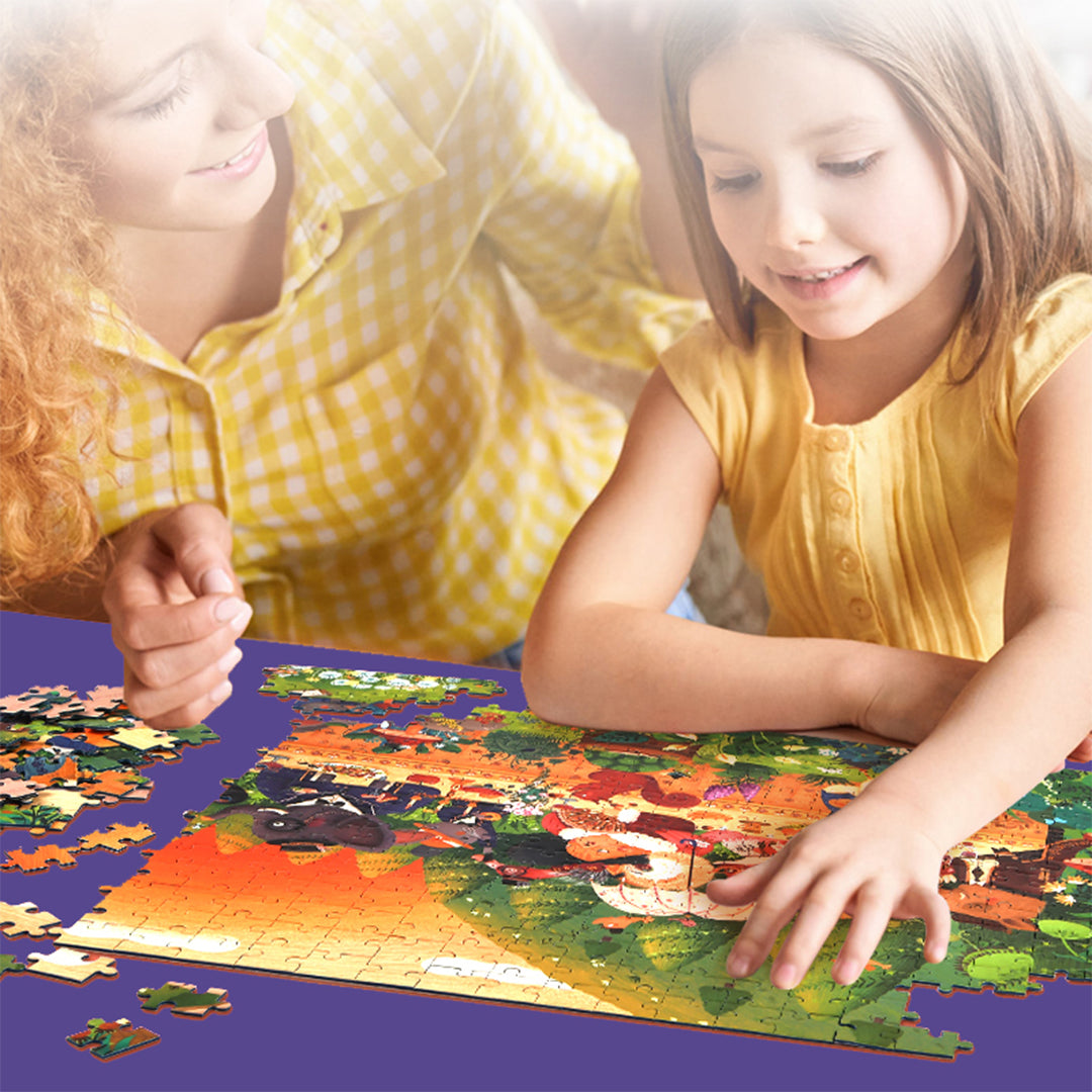 Preschool multi-level cognitive problem-solving board game with bright color perception and creative activity toys.
