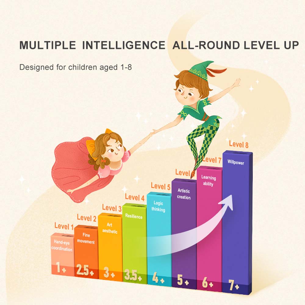 Mideer Level Up Puzzles Unicorn 3-in-1 Level 4 | Educational Puzzle