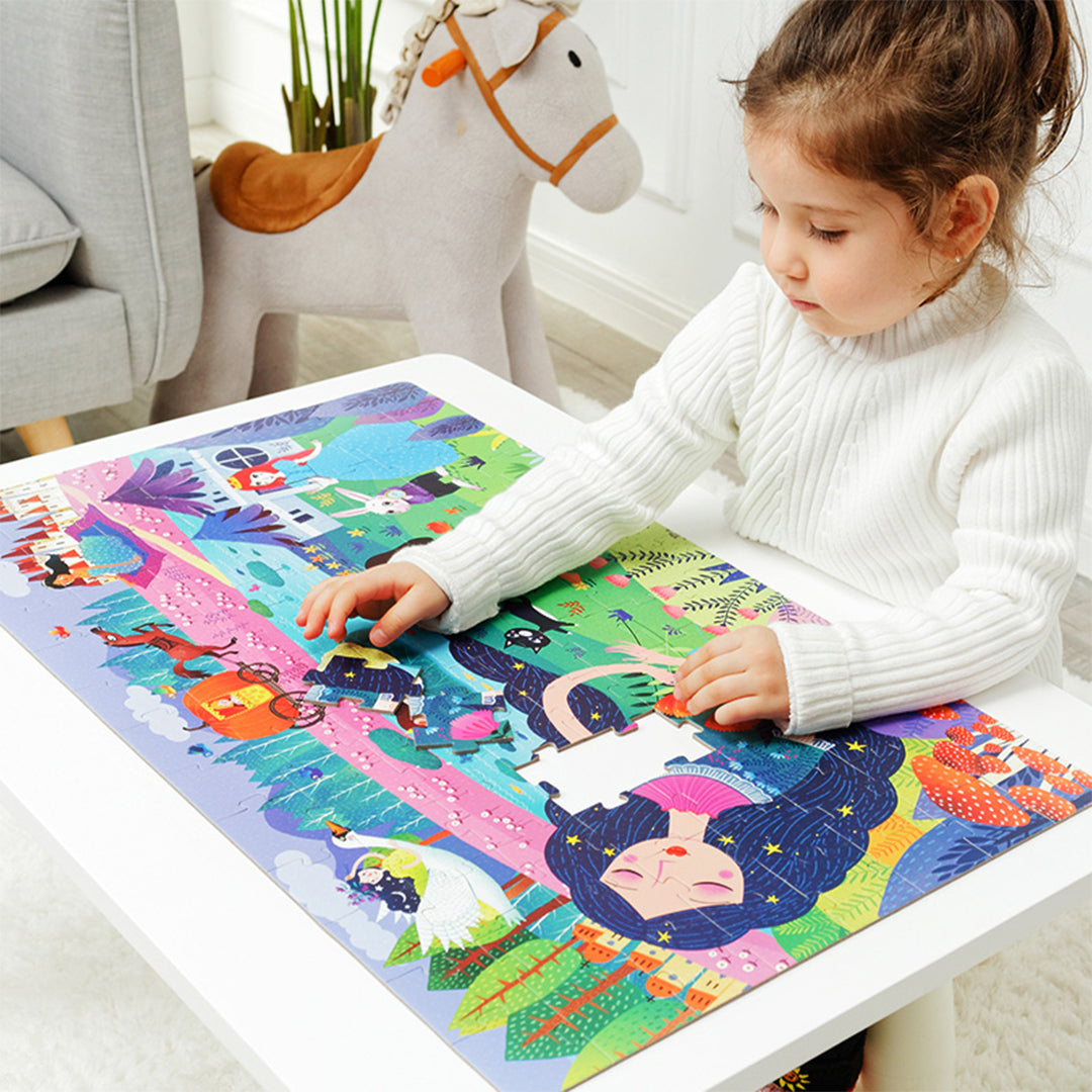 Mideer Sleeping Beauty Puzzle 104-piece fairy tale jigsaw for kids toys UAE.
